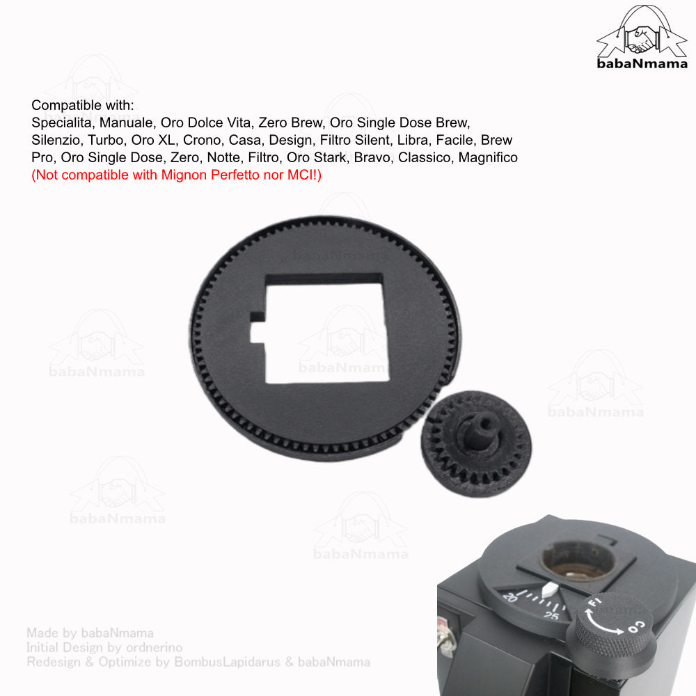 Easy Knob Dial for Eureka Mignon Coffee Grinder