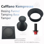 Cafflano Kompresso Dosing Funnel, Tamper and Tamping Base